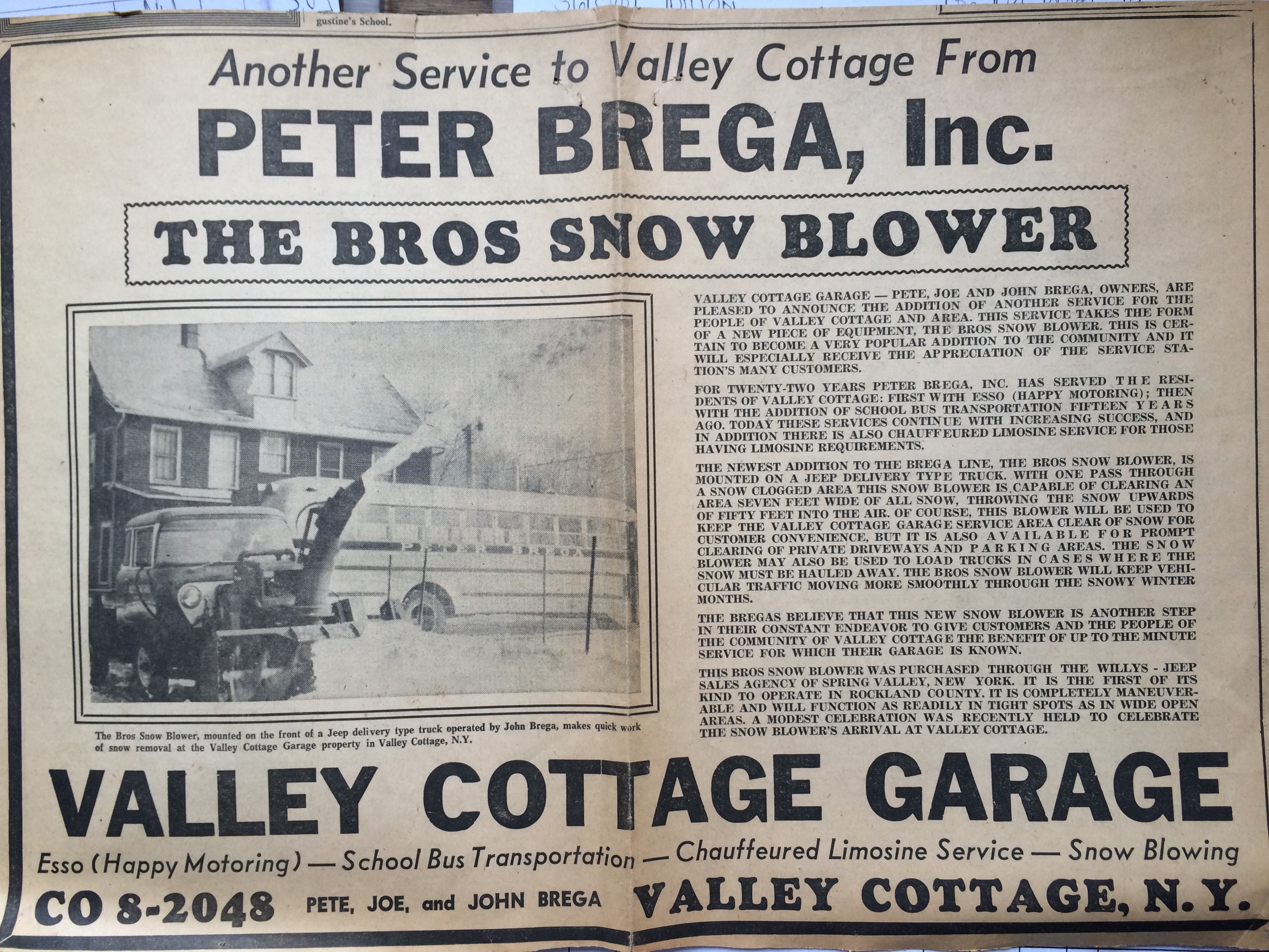 Journal News Snowblower 1961